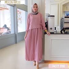 Atasan utk rok prisket warna dusty pink. 11 Plisket Ideas Fashion Street Hijab Fashion Hijabi Outfits