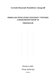 Check spelling or type a new query. Doc Contoh Makalah Penelitian Geografi Muhamad Syis Academia Edu