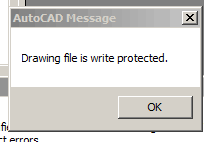 Drawing File Is Write Protected Why Is Acad Throwing This Mesage Autodesk Community Autocad Another simple solution for disabling write protection is to simply ascertain whether or not your currentl file is being viewed in read only format. drawing file is write protected why is