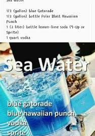 Sea Water Drink Blue Alcoholic Drinks Alcohol Drink Recipes Liquor Drinks