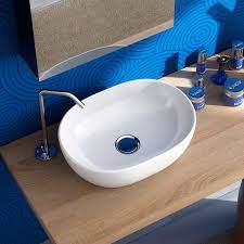 Lavabo Appoggio Slim 48 X 35 Cm Bacinella D Arredo In Ceramica Nuovo Design Arredamento Ceramica Design