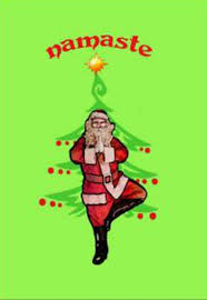 Santa Tree Pose Greeting Card By Smilingbuddha Cafepress Yoga Funny Tree Pose Namaste