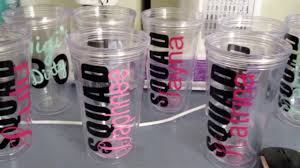 Then i slowly and carefully removed the. Personalized Tumbler Using Cricut Machine Diy Youtube