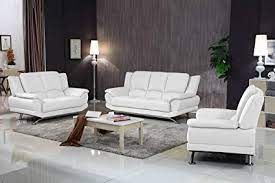 Coaster roy living room set with sofa and loveseat. Amazon Com Matisse Milano Contemporary Leather Sofa Set White Furniture Decor