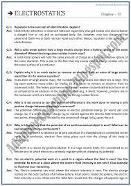 Electrostatics Question Answers Physics Xii This Or That Questions Physics Question And Answer