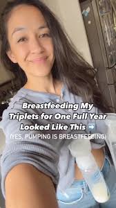 "Breastfeeding my triplets for 1+ years! And in case you’re wondering, yes  pumping is breastfeeding…because I am feeding my babies milk that comes  from my breasts! Never in a million years did I think ...