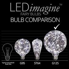 G125 Cool White Ledimagine Tm Fairy Light Bulb Christmas Lights Etc In 2020 Led Christmas Lights Bulb Fairy Lights