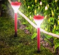 Waterproof Luminous Body Lamp Flower Shape Solar Garden ...
