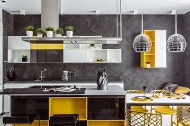 Bright yellow kitchen room with granite tops. Yellow Kitchen Designs Decor Ideas Photos Home Decor Buzz