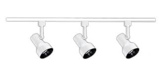 Nicor 10998wh 4 Ft White 3 Light 50w Linear Track Lighting Kit Complete