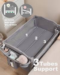 Amazon.com : BEKA 4 in 1 Baby Bassinet Bedside Sleeper, Baby Bedside Crib 4  Functions, Bedside Bassinet Crib Sleeper, Playard, Changing Table, Baby  Bassinet for Newborn Baby : Baby