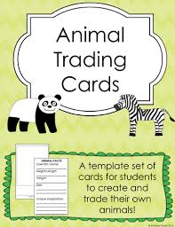 This one is a good one with a simple color scheme of red, green sample trading card template. Animal Trading Cards Teaching Resources