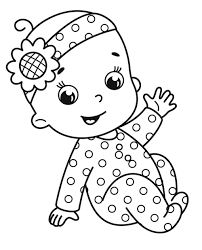 Keep a cat and pumpkin company on a magical night. Baby Girl Waving Hand Coloring Page Free Printable Coloring Pages For Kids