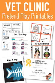 Vet Clinic Dramatic Play Free Printables