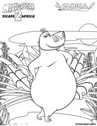 There is the madagascar 2 : Printable Madagascar 2 Gloria In The Forest Coloring Page Free Kids Coloring Pages Printable
