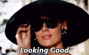 Looking Good Gif Lookinggood Sunglass Flirt Discover Share Gifs Audrey Hepburn Sunglasses Trendy Sunglasses Sunglasses