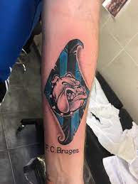 Gallery of tattoos done by artists in bruges that you can filter by location, subject matter, style/technique, body part and size, and order by date or score. Club Brugge Tattoos Kingpin Brugge