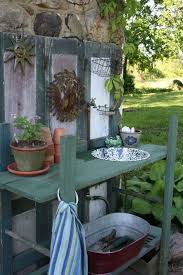 diy rustic outdoor garden sink