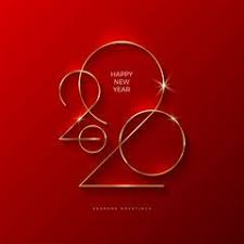 Golden 2020 New Year Logo Holiday Greeting Card Vector Illustration Holiday Design For Greeting Card New Year Logo Holiday Greetings Holiday Greeting Cards