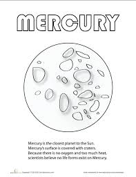 Mercury Coloring Page Planet Coloring Pages Planets Mercury Planet