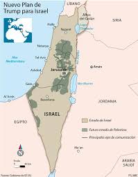 Map of israel and palestine. Trump Revela Un Plan De Paz Que Autoriza La Anexion Por Parte De Israel De Asentamientos De Cisjordania