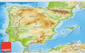 Elevation Map Of Spain Physical 3D Map Of Spain