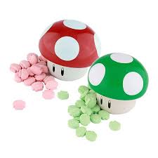 Whatever is displayed when mario or luigi bumps it from below is what will be stored as the backup item. Nintendo Mushroom Sours Candy 1 Oz Tin All City Candy