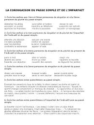 • on emploie le passé simple, dans un récit écrit, pour rapporter les actions successives de l'histoire. 6 Conjugaison Imparfait Passe Simple Verbe