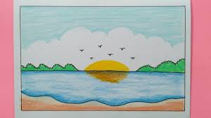 Mewarnai gambar pemandangan pantai indah 20 05 2019 mewarnai gambar pemandangan pantai mewarnai merupakan salah satu kegiatan yang sangat cocok dilakukan untuk anak anak yang sedang tumbuh karena hal ini dapat merangsang saraf motorik dan juga mengembangkan imajinasi si anak. Cara Menggambar Pemandangan Pantai Mudah Youtube