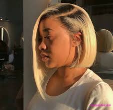 Black And Blonde Ombre Bob Shela Hair 20 Colorful Bob Wig Middle Part Lace Front Wig Asymmetrical Haircut Hair Styles Bob Hairstyles