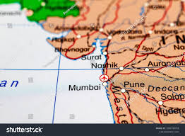 Mumbai Map Map Stock Photo ...