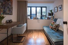 To style a small guest room. Industrial Style Mezzanine Guest Room Is Simple And Stylish Decoist Guest Bedroom Office Home Office Guest Room Guest Room Office Combo