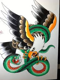 The snake, held by a claw and the beak of the eagle. Eagle And Serpent Misfitsandheroes