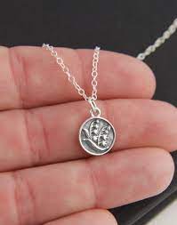 Lily Flower Necklace In Sterling Silver Lily Of The Valley Etsy Lily Of The Valley Lily Of The Valley Flowers Celtic Jewelry