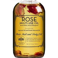 Not only great for cooking, sweet almond oil is also wonderful for your hair. Buy Rose Multi Use Oil For Face Body And Hair Organic Blend Of Apricot Vitamin E And Sweet Almond Oil Moisturizer For Dry Skin Scalp And Nails Rose Petals And Bergamot