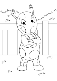Turn on the printer and click on print the drawing. Uniqua Posing At The Backyard In The Backyardigans Coloring Page Kids Play Color