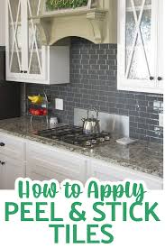 How To Apply Peel And Stick Tiles In 2020 Peel And Stick Tile Stick On Tiles Kitchen Diy Makeover