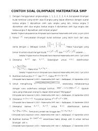 Soal dan pembahasan 0sn matematika smp tingkat kabupaten/ kota 2015 mohammad tohir: Contoh Soal Olimpiade Matematika Smp