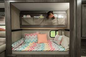 The middle bunk would need something extra in the design to provide a sheltered feeling either with a bead head, or maybe another piece of furniture such as a wardrobe continuing. 5 Must See Rv Bunkhouse Floorplans Winnebago