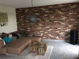 Backsteinverblender Backsteinriemchen Antik Retro Design Wohnzimmerwand Innenwande Wohnzimmerwand Haus Deko