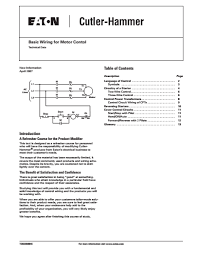 Before you can learn to properly determine the logic of a control circuit, you must first learn the written language. Basic Wiring For Motor Control Technical Data Guide Eep
