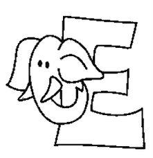 Letra E Para Colorear