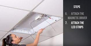 These kits are intended for conversion of nominal 2' by 2', 1' by 4', or 2' by 4' listed dry or damp location, surface mount or recessed type ic or. How To Install A Fluorescent To Led Conversion Kit With Video Eledlights