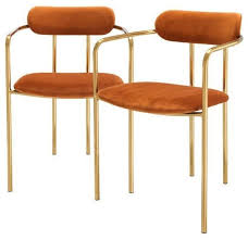 Orange Dining Chair Set Eichholtz Singer Contemporary Dining Chairs By Oroa Eichholtz Furniture In 2020 Orange Dining Chairs Chair Dining Chair Set