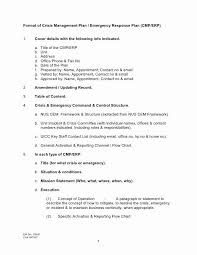 Crisis Management Plan Template Beautiful Format Of Crisis Management Plan Emergency Response P In 2020 Emergency Response Plan Communication Plan Template How To Plan