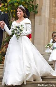 The Evening Standard Stated The Dress Features A Distinctive Wide Neckline That Folds A Princess Eugenie Jack Brooksbank Royal Wedding Gowns Princess Eugenie