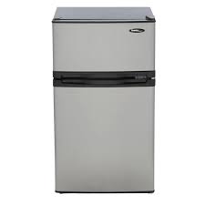 Danby 3 1 Cu Ft Mini Fridge In Stainless Look Dcr031b1bsldd The Home Depot Mini Fridge Compact Fridge Compact Fridge Freezer