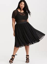 Black A Line Midi Skirt Plus Size Tulle Mesh Midi Skirt Midi Skirt Fashion Plus Size Fashion