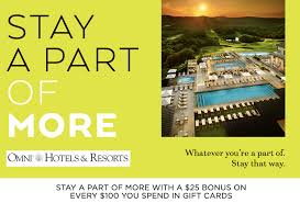 Find updated content daily for gift card s. Buy Omni Hotels Resorts Gift Cards With A Generous 25 Bonus Until Further Notice Loyaltylobby