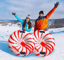1pc PVC Inflatable Skiing Ring, Winter Outdoor Skiing Board, Thickened Round Inflatable Snowboard - Safety * PVC Material * Car